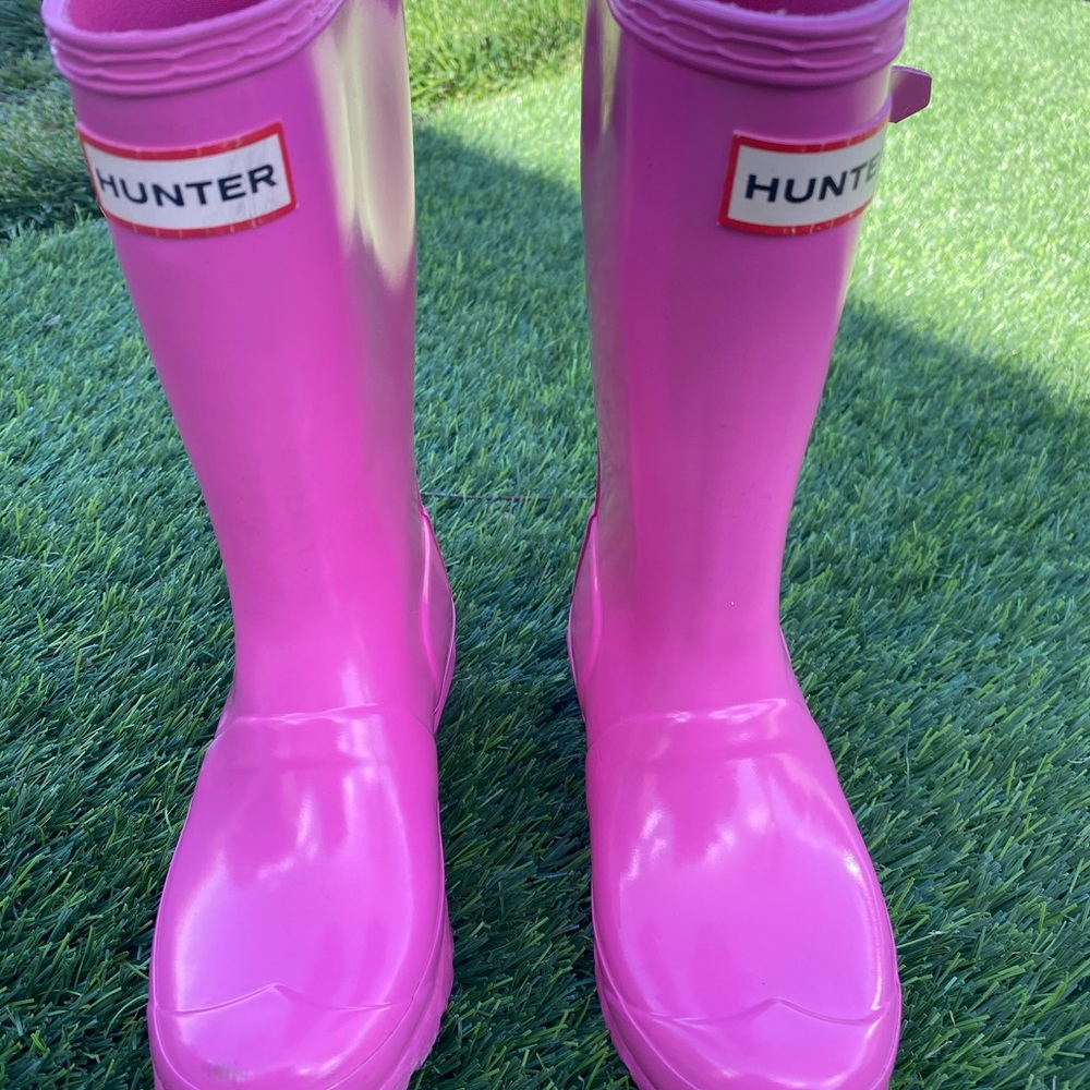Kids Hunter Original Gloss Boots Sz 13 Gently Used